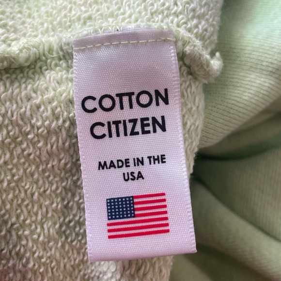 Cotton citizen cropped green half zip hoodie size Large 100% cotton - Picture 2 of 9